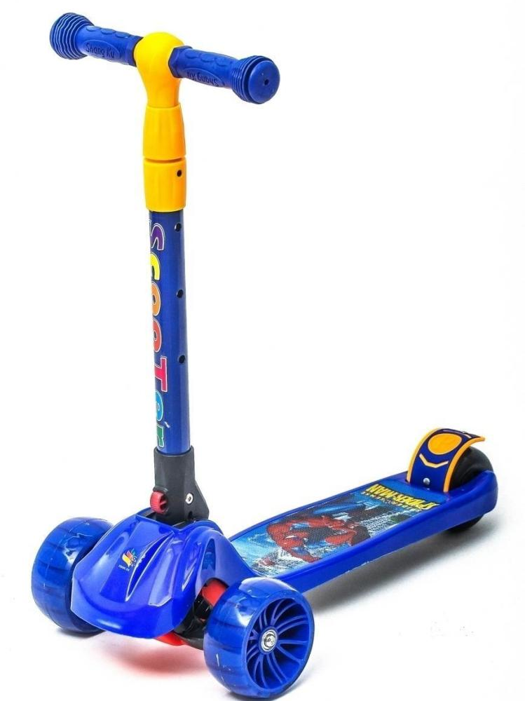 ΠΑΤΙΝΙ ΤΡΙΤΡΟΧΟ SPIDER-MAN ΜΕ LED ΤΡΟΧΟΥΣ ΜΠΛΕ